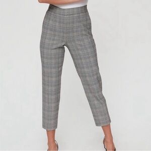 Aritzia Babaton Conan Pant Size 0 Plaid Cropped Capri Trousers Business Casual